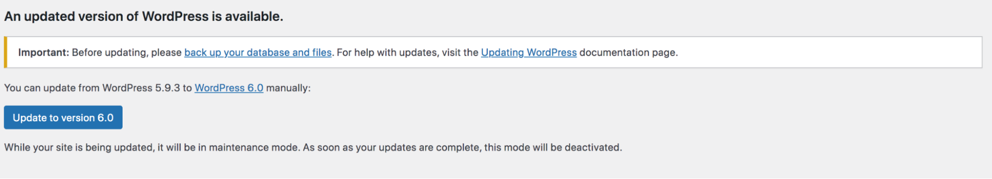 actualizar WordPress
