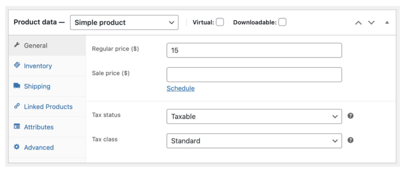 adding a product in WooCommerce