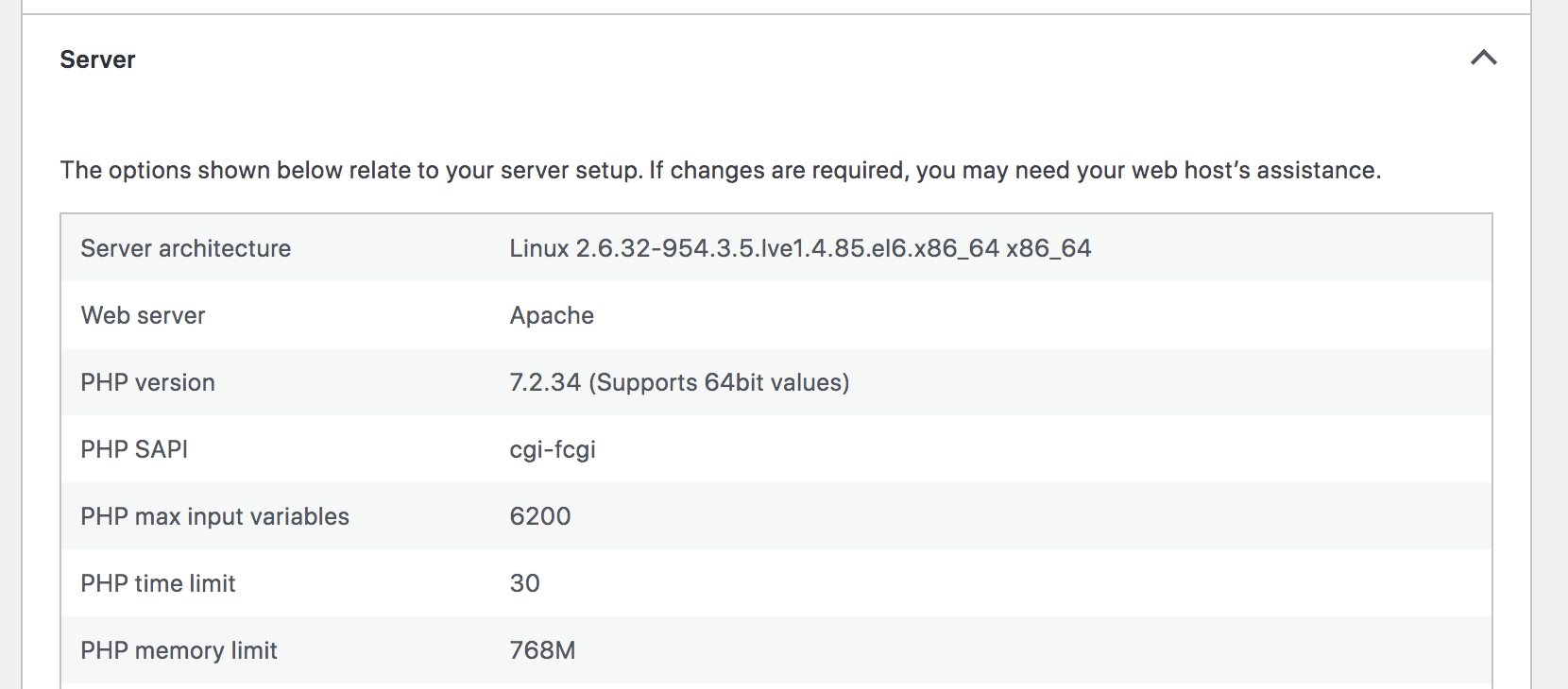 PHP memory limit in WordPress Site Health