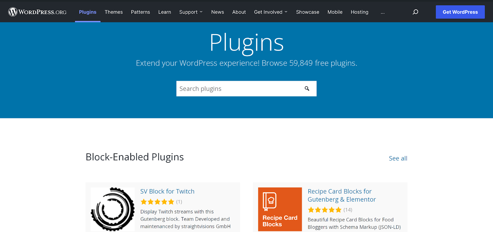 WordPress plugin library