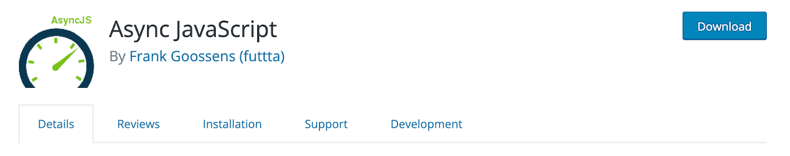 Async JavaScript plugin in the WordPress repository