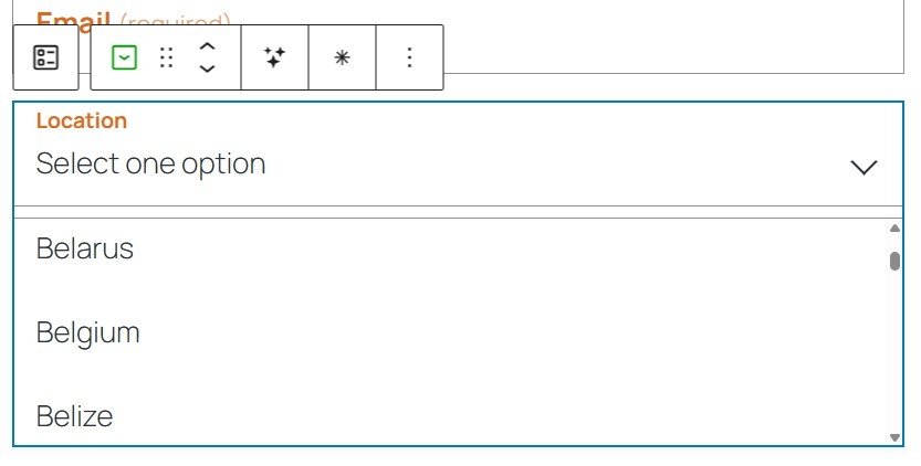 generating a list of locations