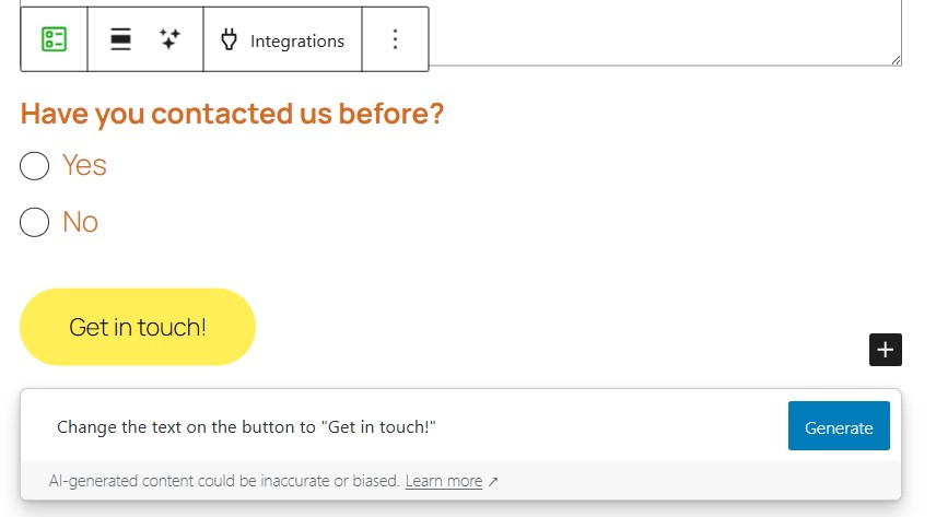 using AI to change the field text