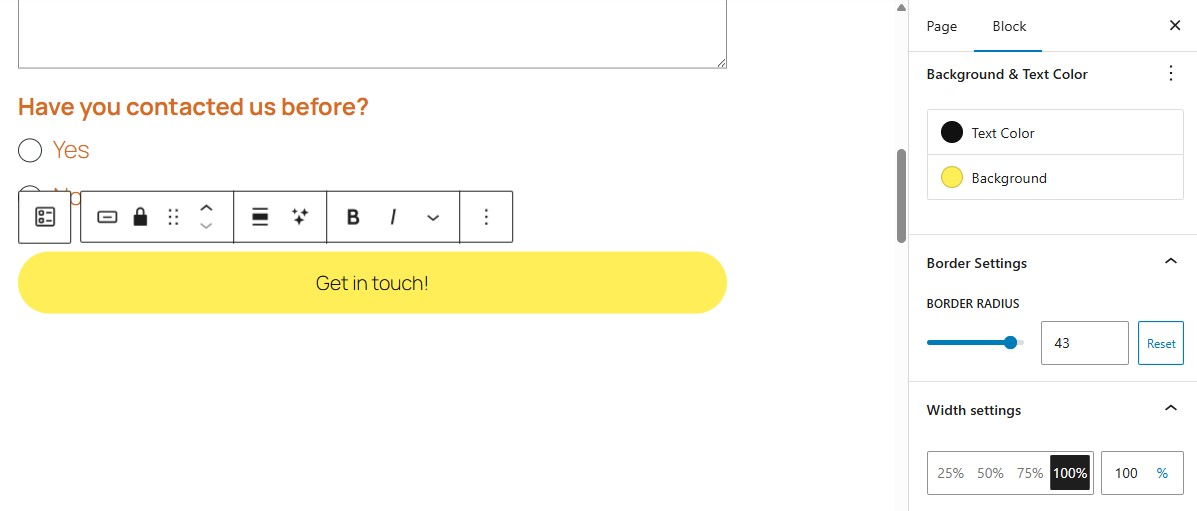 customizing the form button