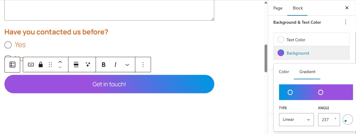 adding a gradient to the form button