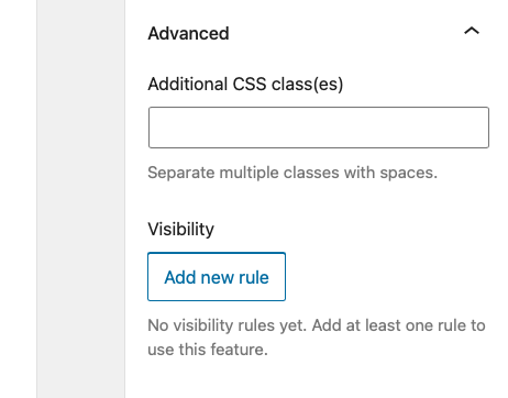 adding a new rule to a widget
