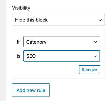 "hide this block" settings for a widget