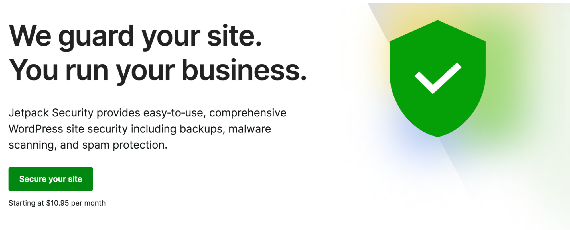 Jetpack Security homepage