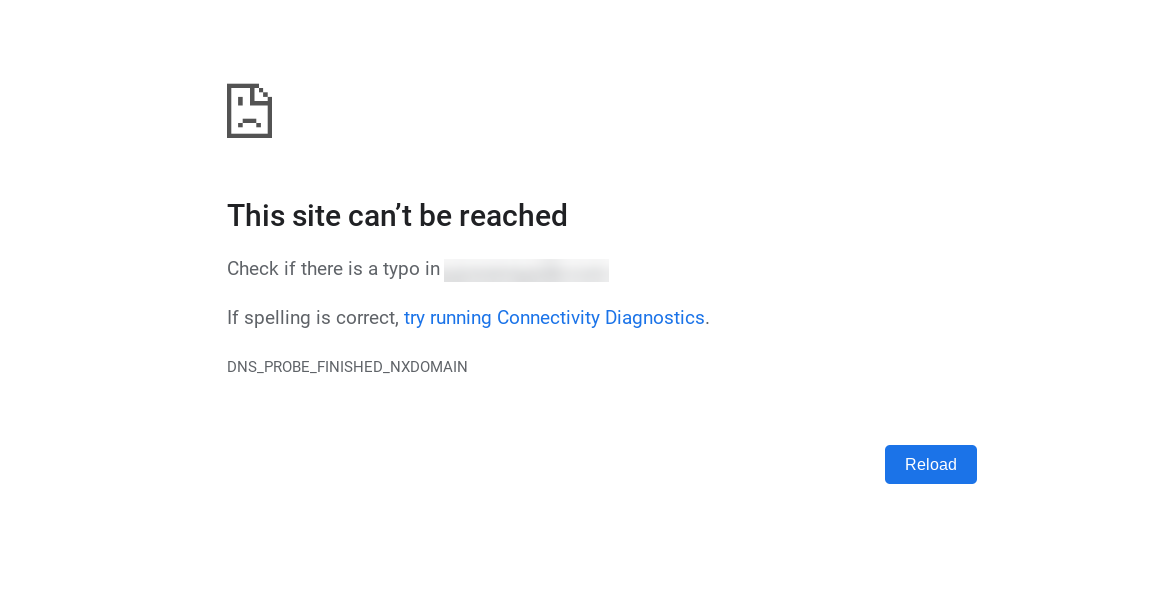 DNS_PROBE_FINISHED_NXDOMAIN error in WordPress