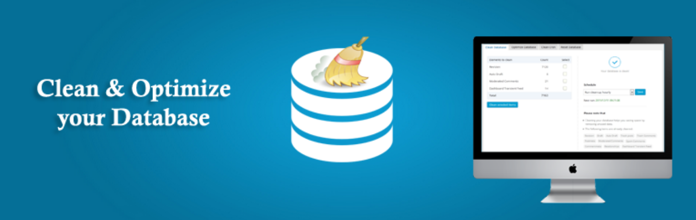clean and optimize database plugin hero image