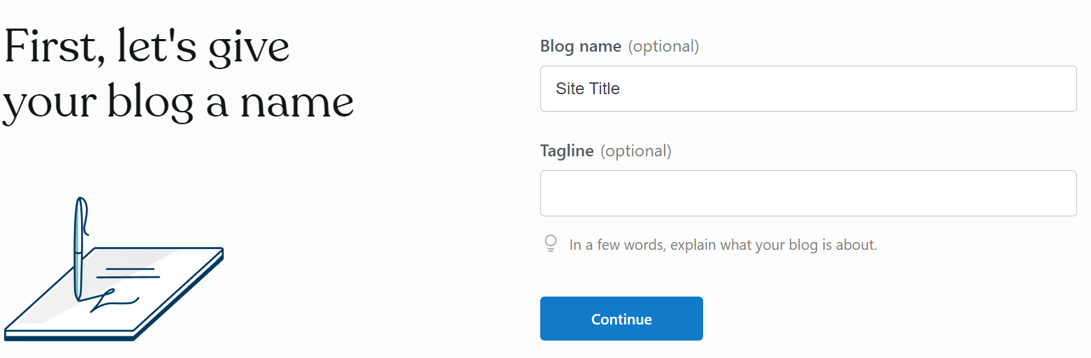 deciding on a blog title and tagline