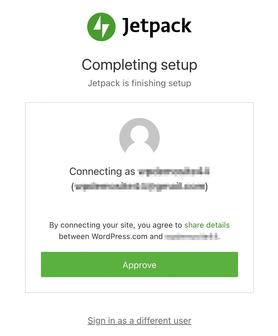 completing Jetpack setup
