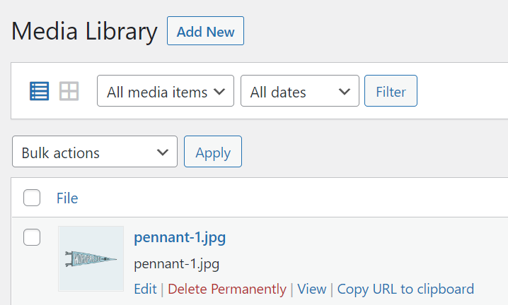 deleting items from the Media Library