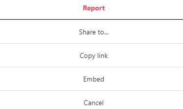 copying a video link in Instagram