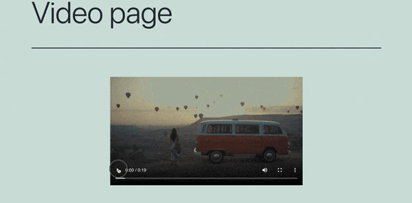 preview of the Video block