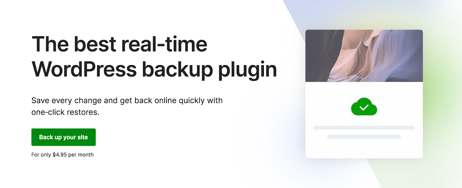 Jetpack Backup homepage