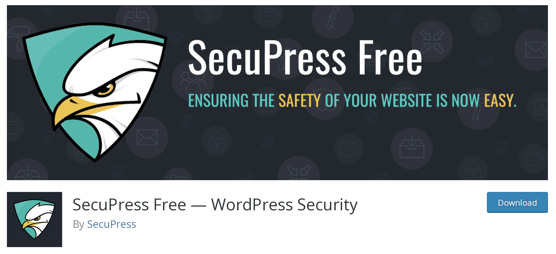 SecuPress listing in the WordPress repository