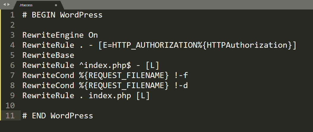 sample .htaccess file