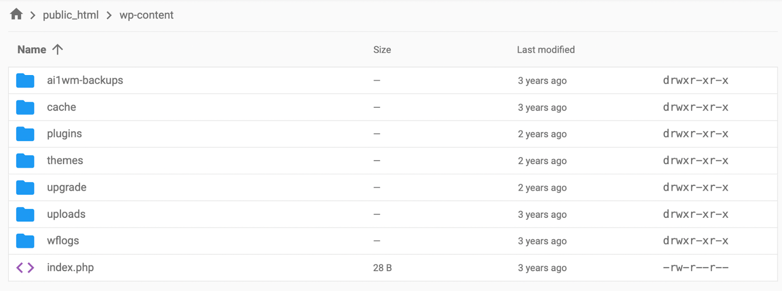plugins folder in a cpanel file manager