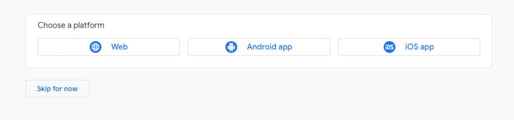 option to choose a platform