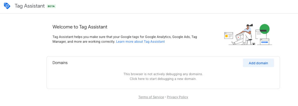 Tag Assistant welcome screen