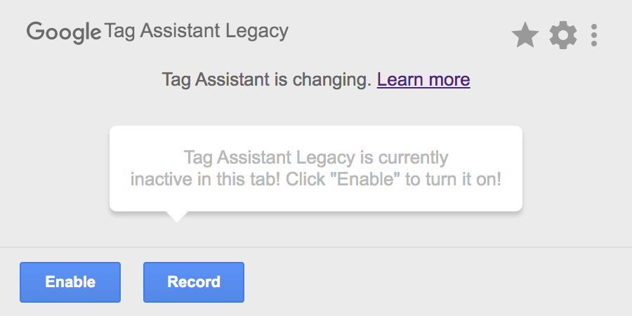 Google Tag Assistant extension