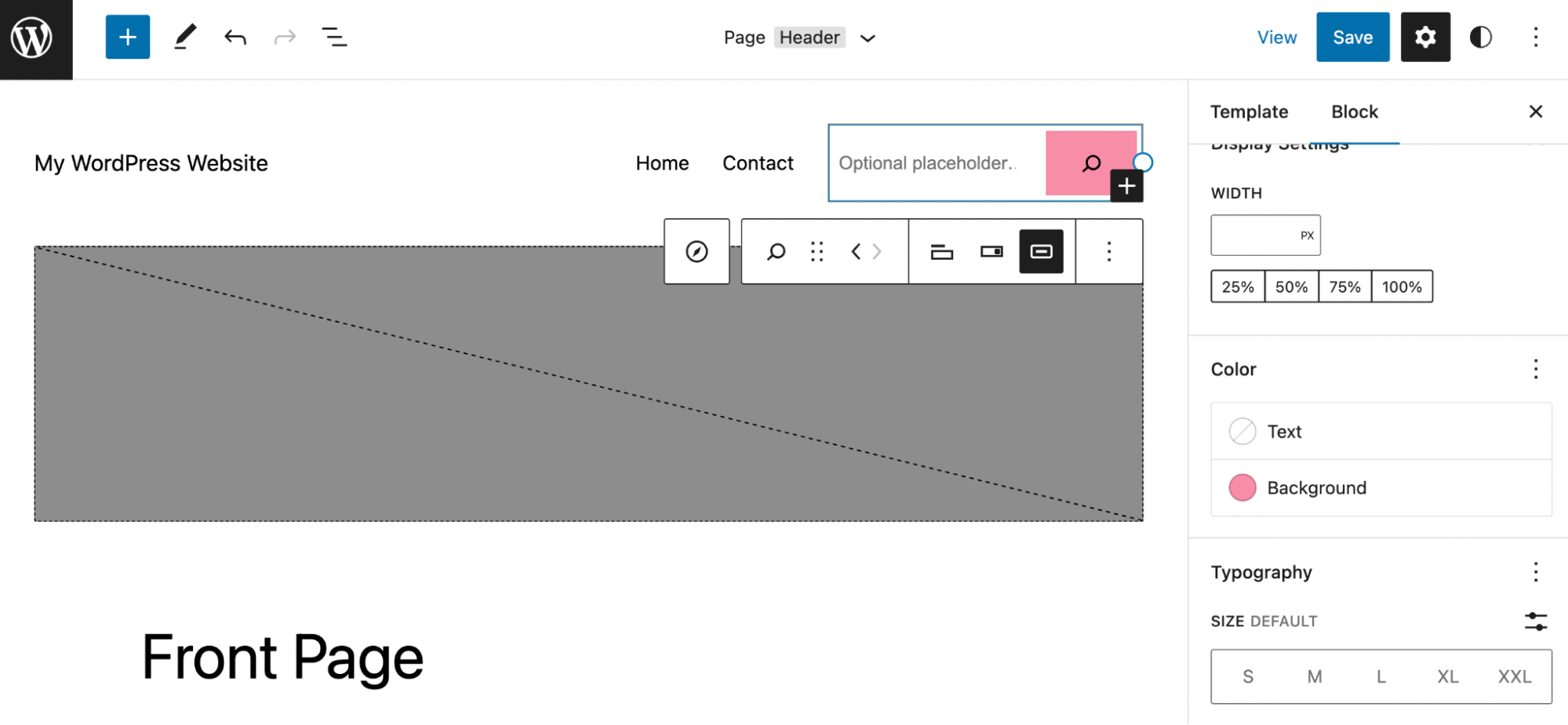 changing the search button background color