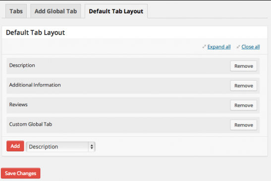backend interface for creating new tabs