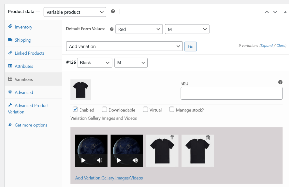 adding swatches to product variations
