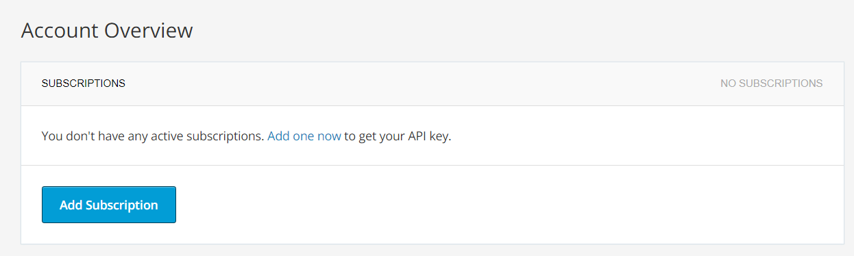 Akismet subscriptions panel