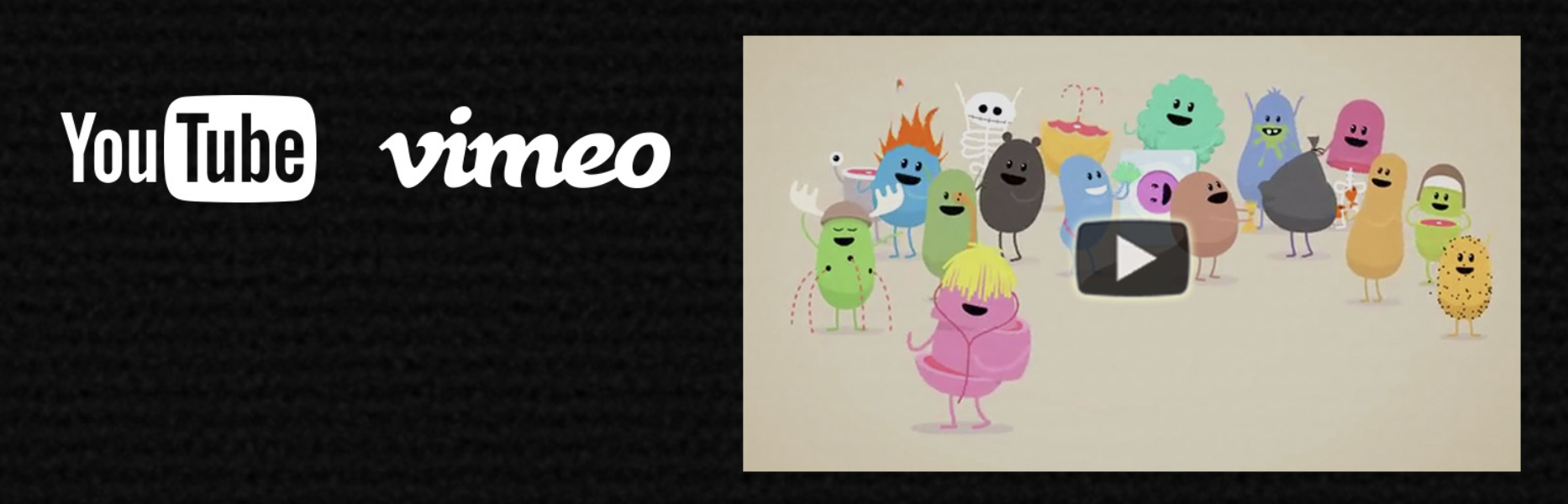 Lazy Load for Videos image with logos and a video image