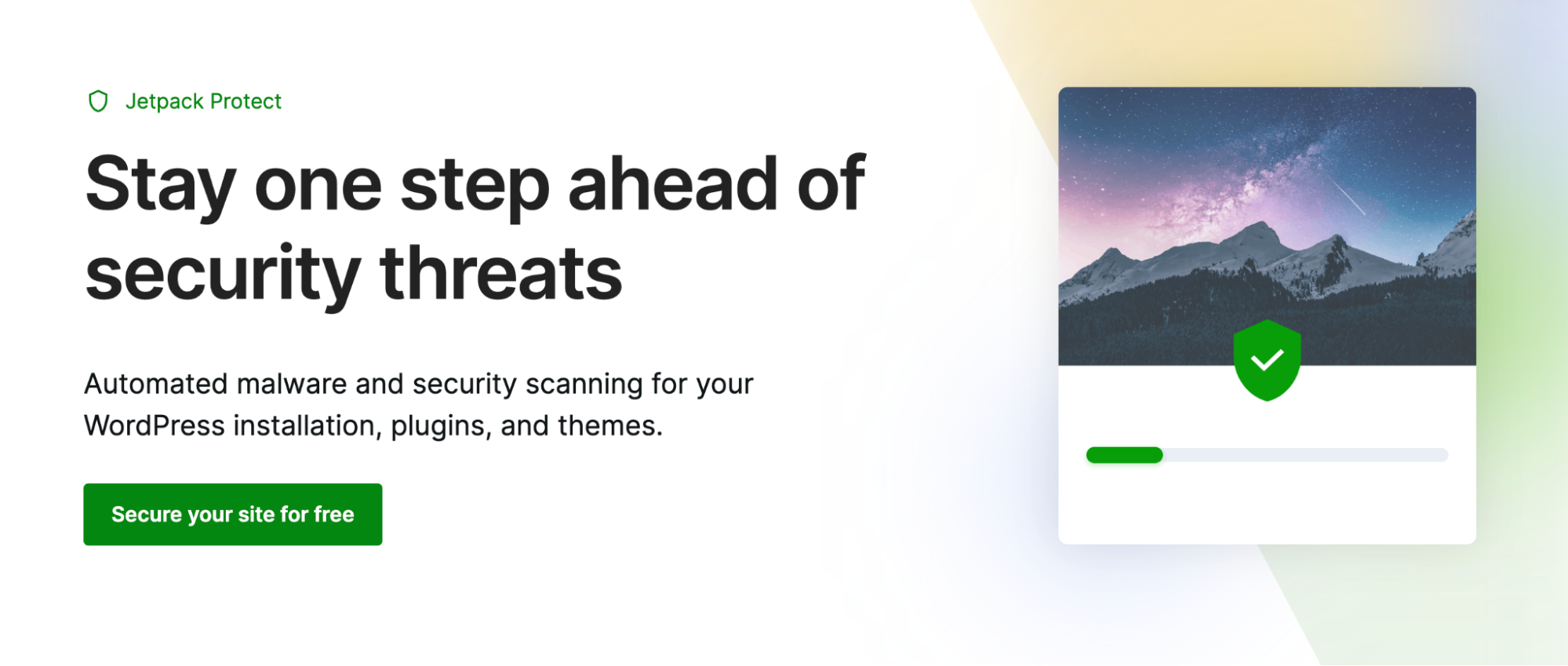Jetpack Protect homepage