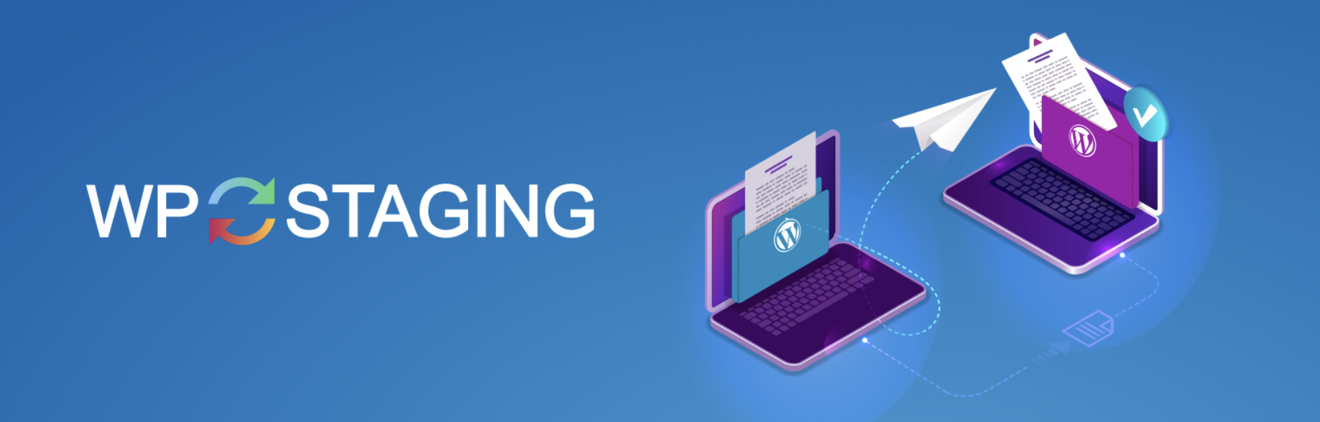 WP Staging image with an illustration representing its functionality