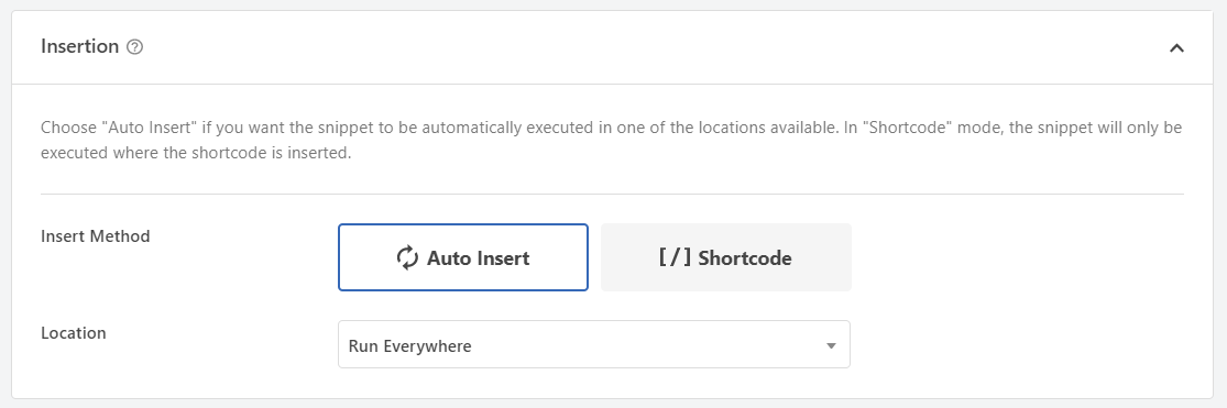 using the auto insert functionality