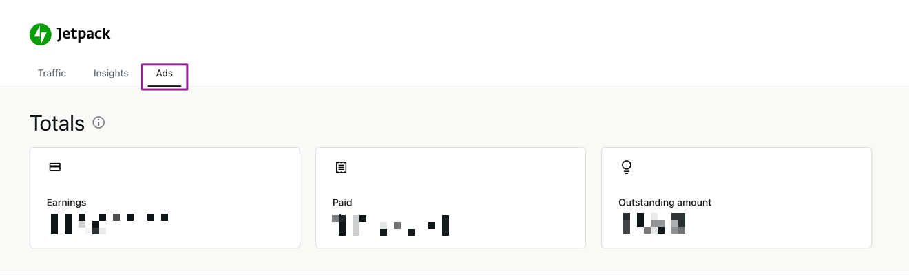 Snapshot of total earnings and the amount paid