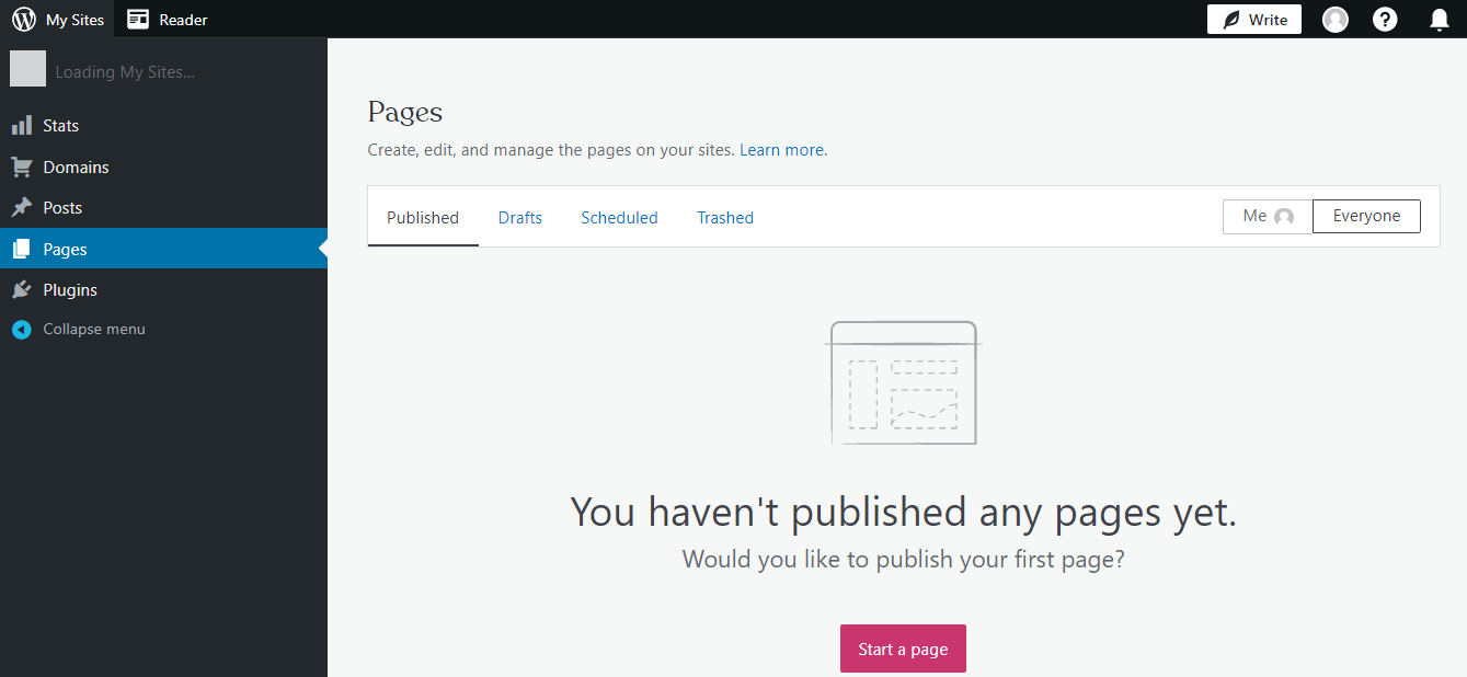 WordPress Calypso dashboard, which uses the REST API