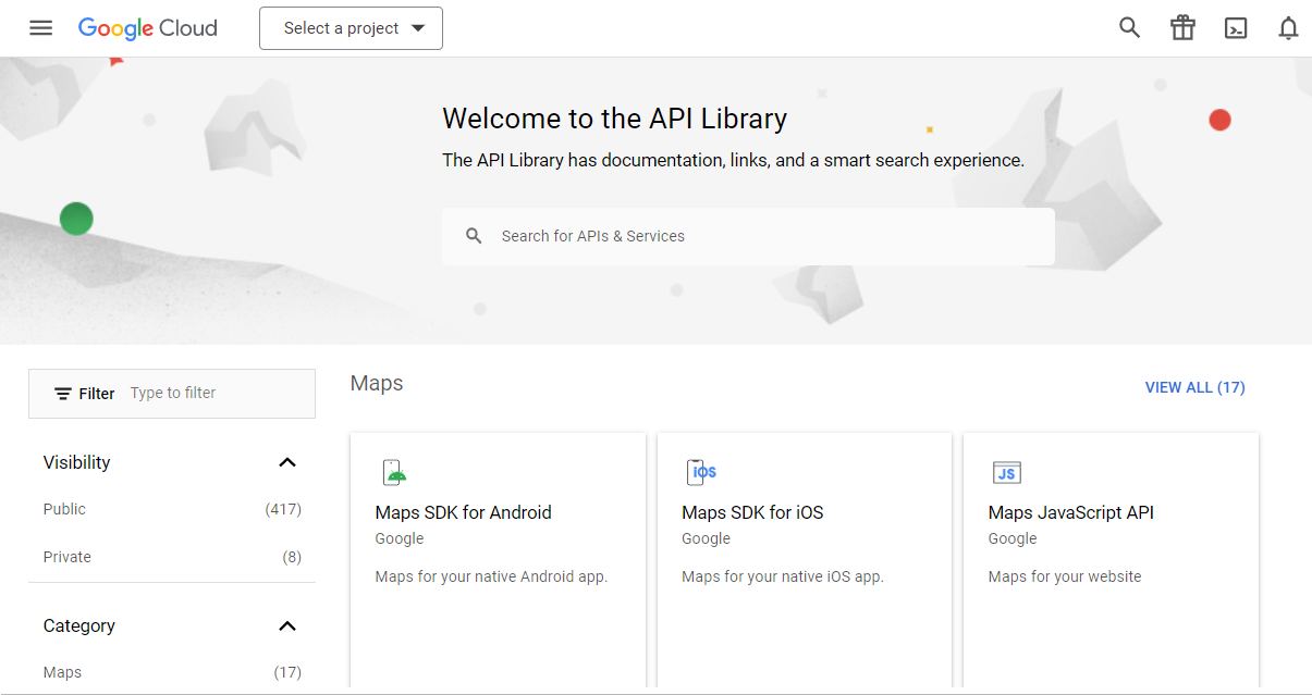 Google Cloud API library
