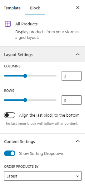 options for customizing product display