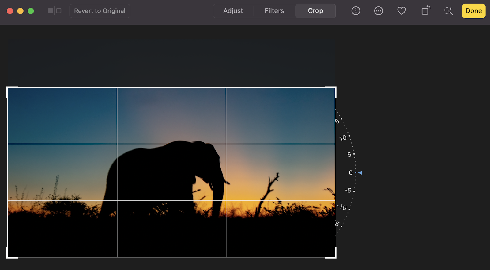 cropping an image on Mac