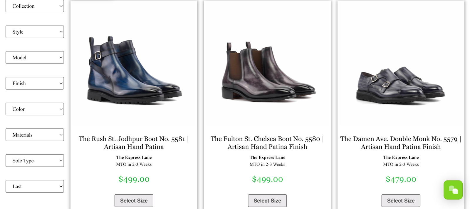 grid of ecommerce products