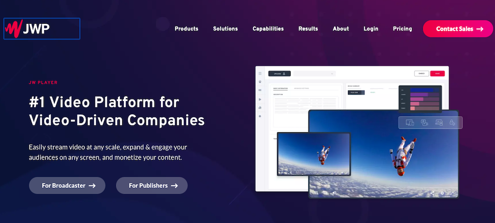 JW Player homepage