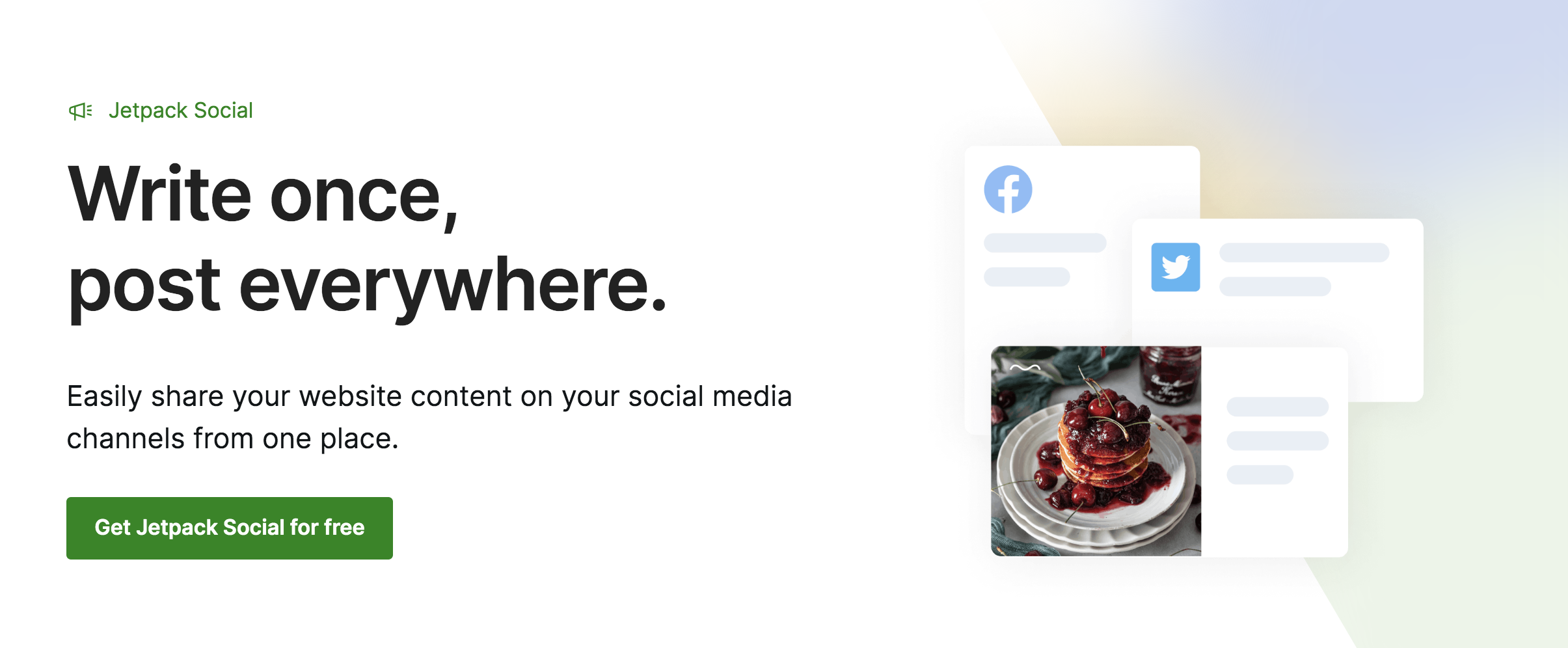 Jetpack Social homepage