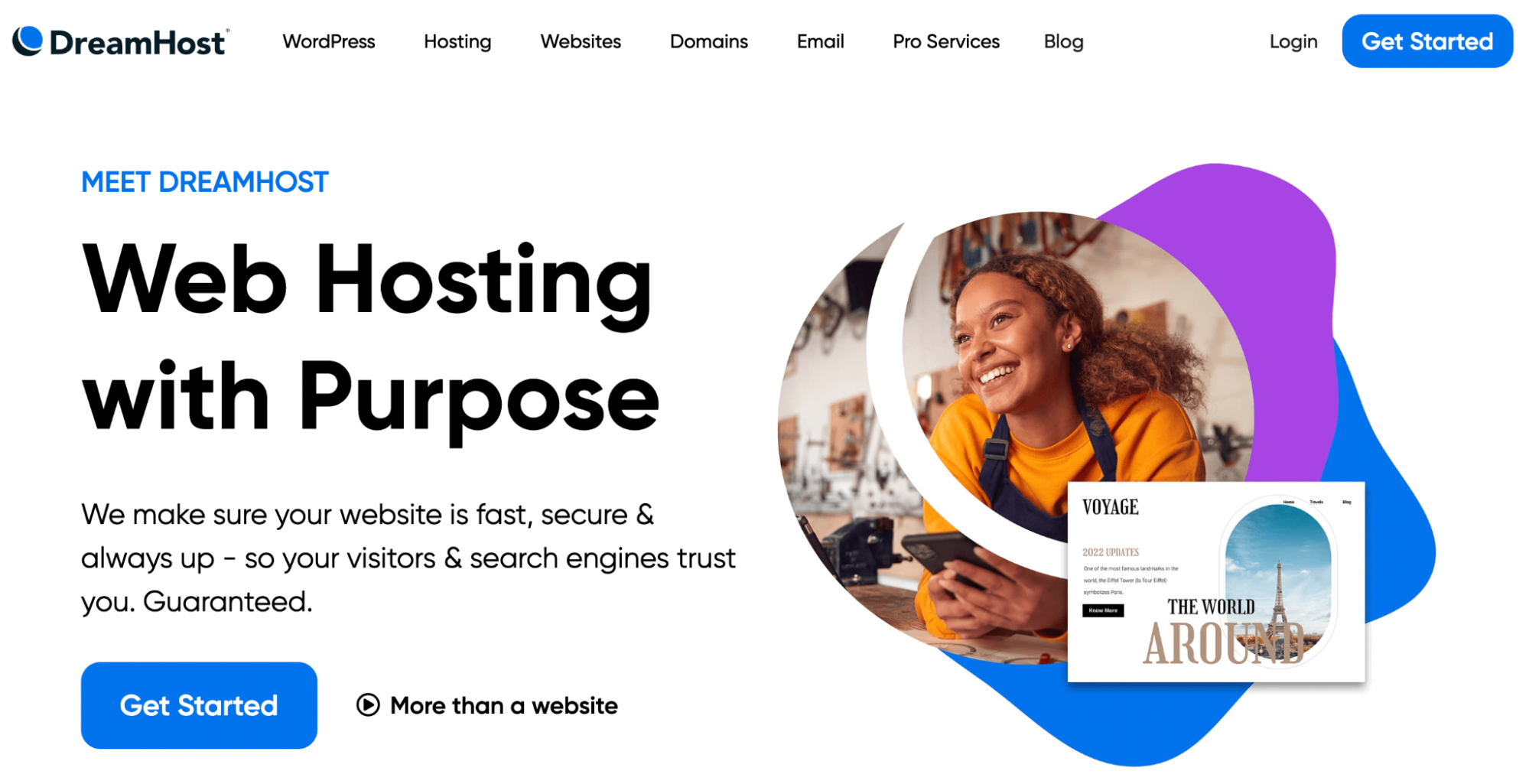 DreamHost homepage