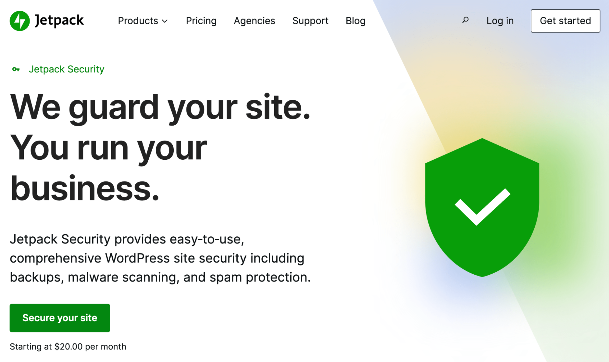 Jetpack Security homepage