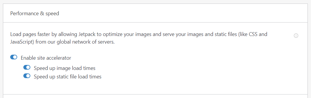 turning on Jetpack CDN
