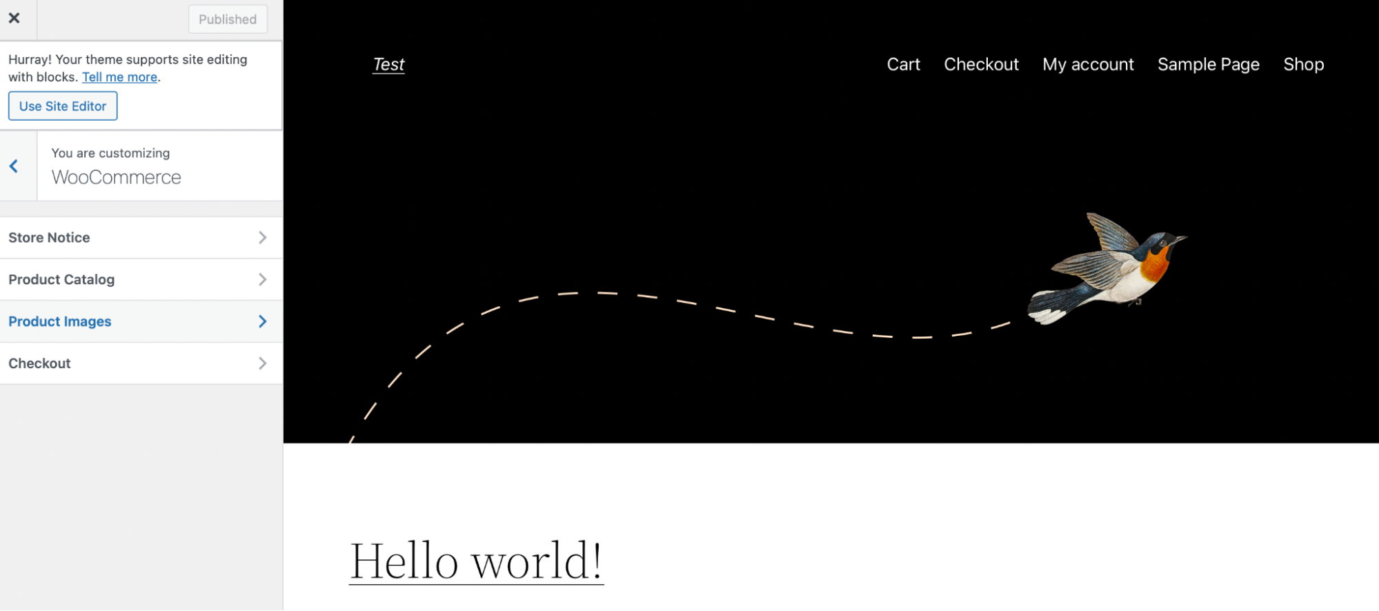 WooCommerce product image settings