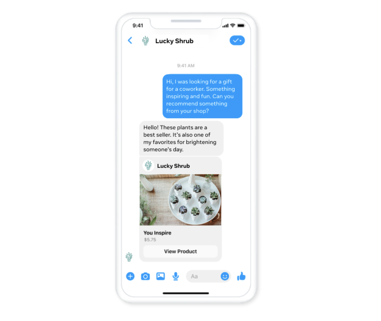 customer support on Facebook Messenger