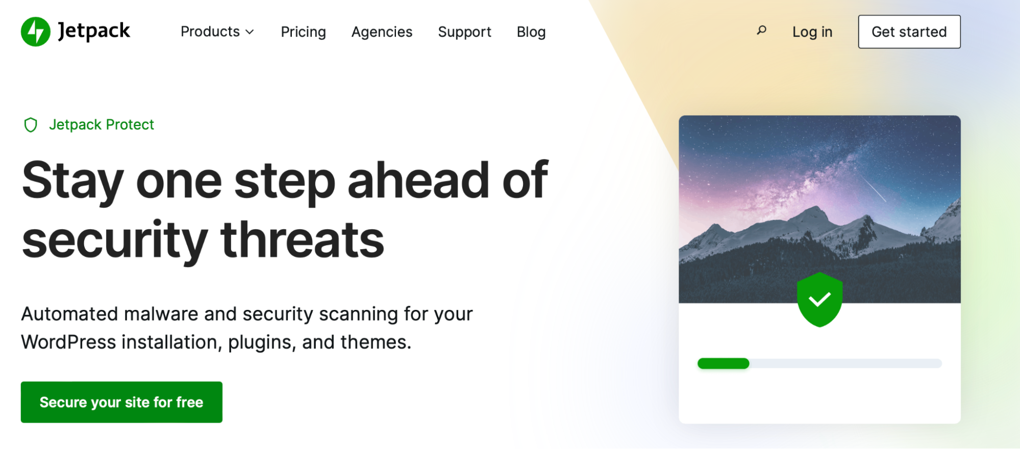 Jetpack Protect homepage