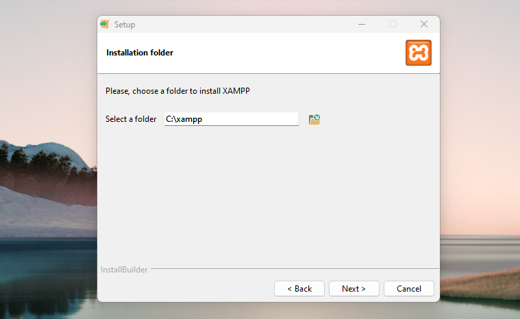 choosing an installation folder