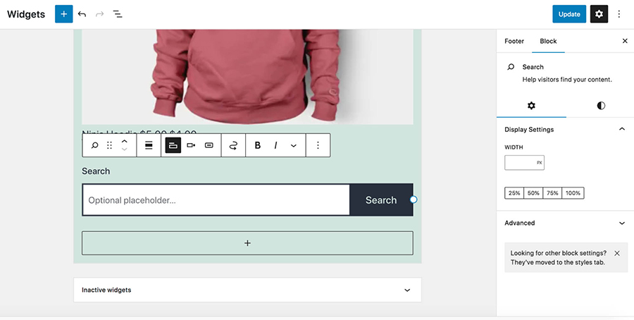 Search Widget Styling